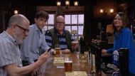 Bear isn't celebrating the night before Paddy's wedding on Emmerdale | Image Source: ITV